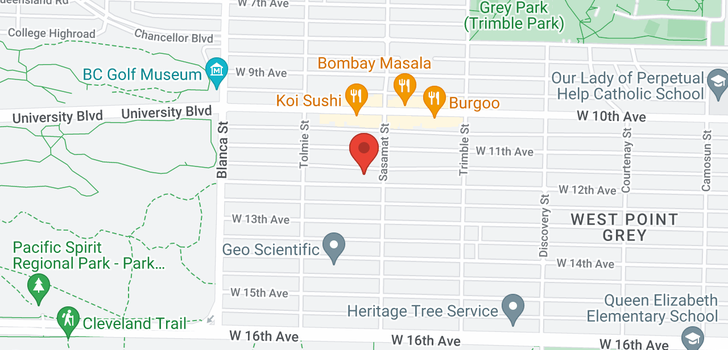 map of 4519 W 12TH AVENUE